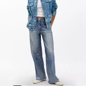 RAG & BONE Miramar Wide Leg Pants, Elastic Waistband , Mid Rise, Cotton Terry